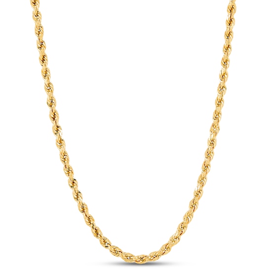 Previously Owned Rope Chain 3.0mm Hollow 14K Yellow Gold 22"
