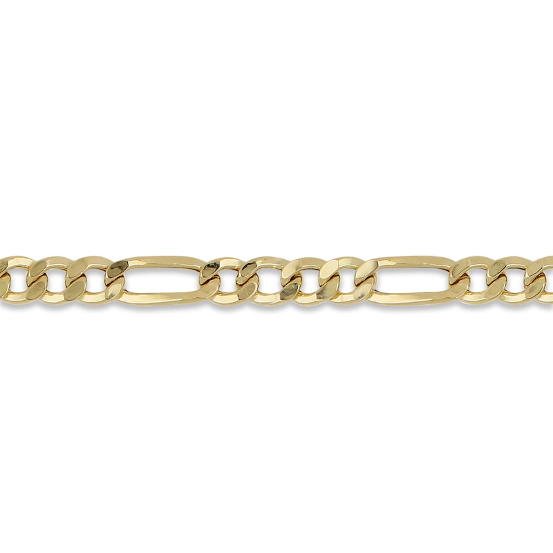 Main Image 2 of Previously Owned Figaro Chain Necklace Hollow 10K Yellow Gold 24"