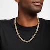 Thumbnail Image 6 of Previously Owned Figaro Chain Necklace Hollow 10K Yellow Gold 24"