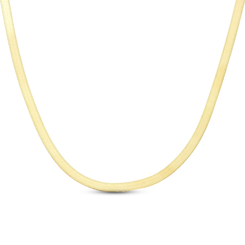 Main Image 1 of Previously Owned Herringbone Necklace Solid 14K Yellow Gold 18&quot;