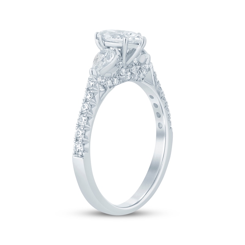 Main Image 2 of Previously Owned Marquise-Cut, Pear-Shaped & Round-Cut Diamond Engagement Ring 1-1/5 ct tw 14K White Gold