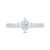Thumbnail Image 3 of Previously Owned Marquise-Cut, Pear-Shaped & Round-Cut Diamond Engagement Ring 1-1/5 ct tw 14K White Gold