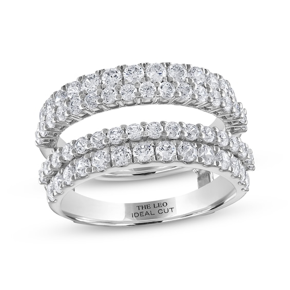 Previously Owned THE LEO Ideal Cut Round-Cut Diamond Enhancer Ring 1-3/4 ct tw 14K White Gold