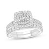 Thumbnail Image 1 of Previously Owned Diamond Bridal Set 1-5/8 ct tw Princess & Round-cut 14K White Gold