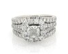Thumbnail Image 1 of Previously Owned Neil Lane Cushion-Cut Diamond Halo Bridal Set 2-7/8 ct tw 14K White Gold Size 5.75