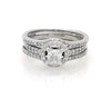 Thumbnail Image 1 of Previously Owned Princess-Cut Diamond Bridal Set 1 ct tw 14K White Gold Size 7.5