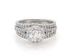 Thumbnail Image 1 of Previously Owned Round-Cut Diamond Halo Bridal Set 1-1/4 ct tw 14K White Gold Size 5