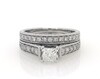 Thumbnail Image 1 of Previously Owned Princess-Cut Diamond Bridal Set 1 ct tw 14K White Gold Size 6.5