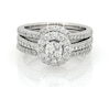 Thumbnail Image 1 of Previously Owned Round-Cut Diamond Bridal Set 1 ct tw 14K White Gold Size 6.25