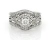 Thumbnail Image 1 of Previously Owned Round-Cut Diamond Halo Twist Shank Bridal Set 1-1/4 ct tw 14K & 10K White Gold Size 9.5