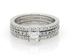 Thumbnail Image 1 of Previously Owned Princess-Cut Diamond Bridal Set 7/8 ct tw 14K White Gold Size 4.75