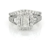 Thumbnail Image 1 of Previously Owned Neil Lane Emerald-Cut Diamond Halo Bridal Set 2-1/5 ct tw 14K White Gold Size 5.5