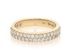 Thumbnail Image 1 of Previously Owned THE LEO Diamond Two-Row Anniversary Ring 1/2 ct tw 14K Yellow Gold Size 7