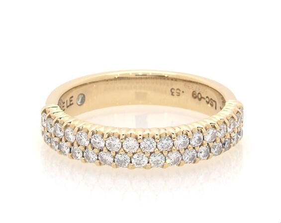 Previously Owned THE LEO Diamond Two-Row Anniversary Ring 1/2 ct tw 14K Yellow Gold Size 7