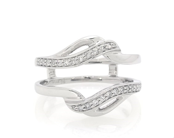 Previously Owned Diamond Enhancer Ring 1/5 ct tw 14K White Gold