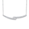 Thumbnail Image 1 of Previously Owned Ever Us Two-Stone Necklace 1 ct tw Diamonds 14K White Gold 19"