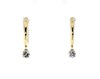 Thumbnail Image 1 of Previously Owned Diamond Dangle Hoop Earrings 1/5 ct tw Round-cut 10K Yellow Gold