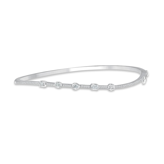 Previously Owned Diamond Bangle Bracelet 1/2 ct tw 10K White Gold