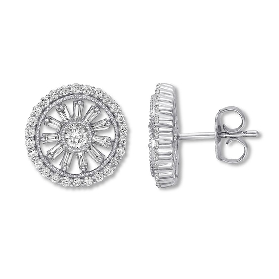 Previously Owned Emmy London Diamond Earrings 3/4 ct tw 14K White Gold