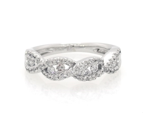 Previously Owned Diamond Twist Anniversary Ring 1/3 ct tw 10K White Gold Size 7