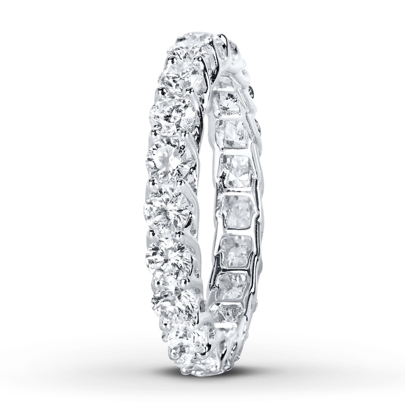 Main Image 3 of Previously Owned Diamond Eternity Ring 2 ct tw Round-cut 14K White Gold Size 5