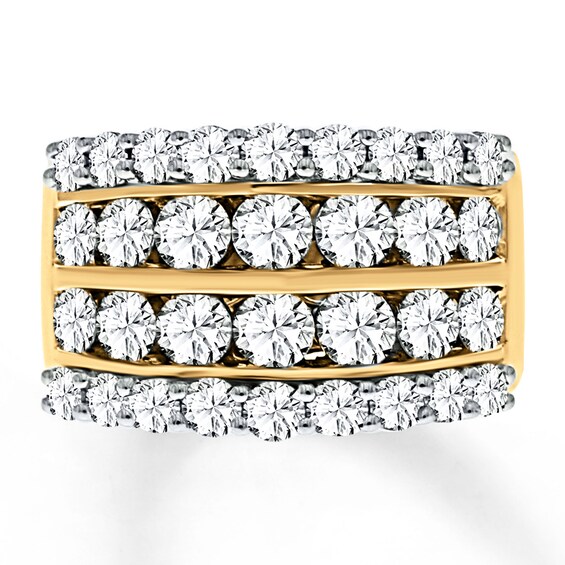 Previously Owned Diamond Anniversary Band 3 ct tw Round-cut 14K Yellow Gold Size 5.5