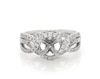 Thumbnail Image 1 of Previously Owned Diamond Twist Shank Engagement Ring Setting 1/2 ct tw Platinum