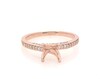 Thumbnail Image 1 of Previously Owned Neil Lane Diamond Halo Engagement Ring Setting 1/2 ct tw 14K Rose Gold Size 6.5