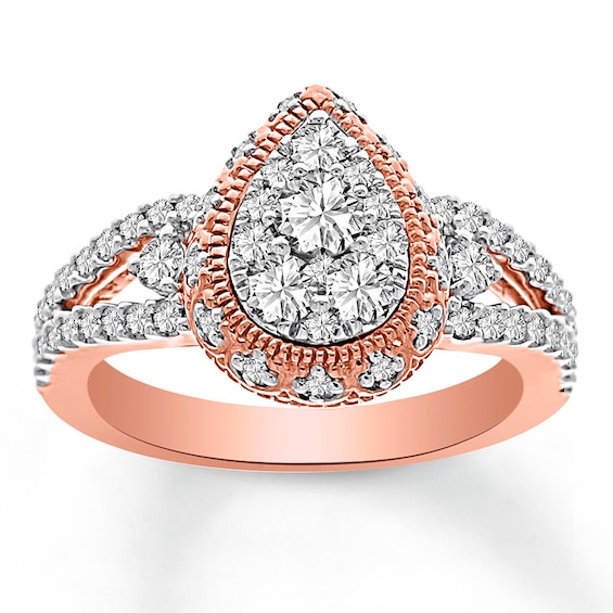 Previously Owned Diamond Ring 1 ct tw Round-cut 14K Rose Gold