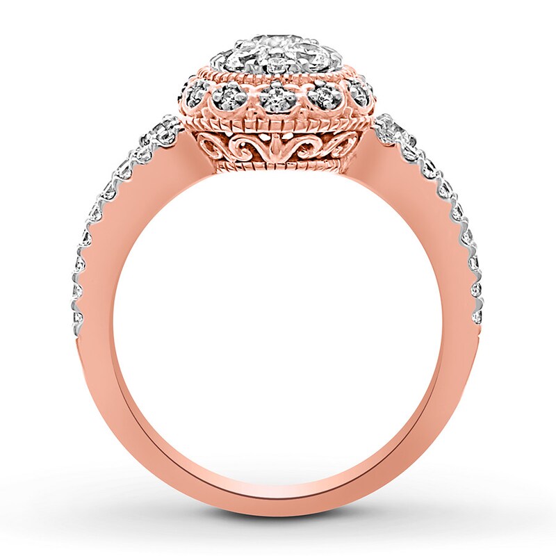 Main Image 2 of Previously Owned Diamond Ring 1 ct tw Round-cut 14K Rose Gold