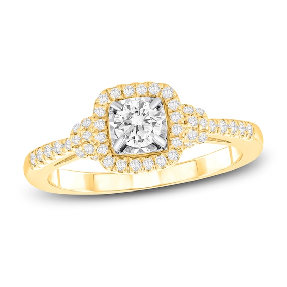 Previously Owned Diamond Engagement Ring 1/2 ct tw Round-cut 10K Yellow Gold