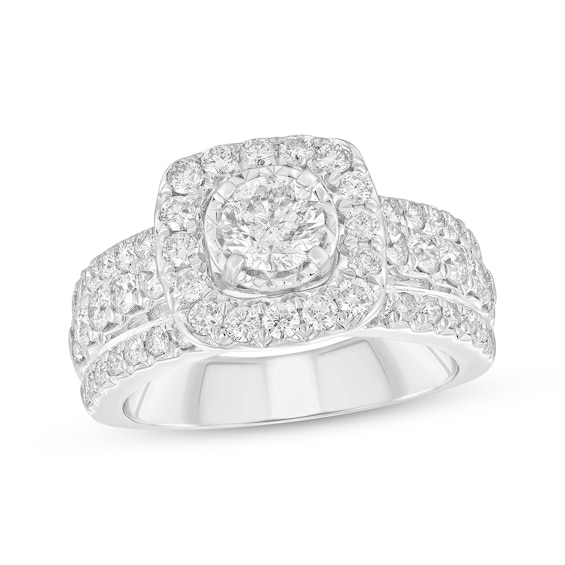 Previously Owned Round-Cut Diamond Engagement Ring 2 ct tw 14K White Gold