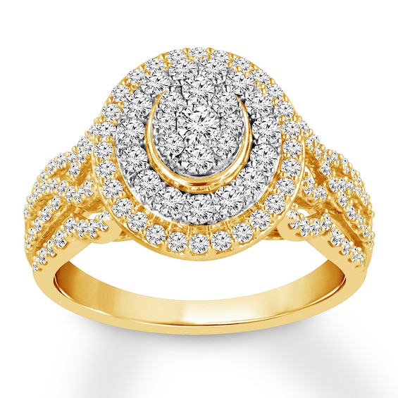 Previously Owned Diamond Engagement Ring 1 Carat tw 10K Yellow Gold Size 7