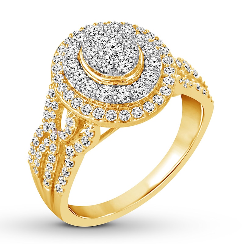 Main Image 3 of Previously Owned Diamond Engagement Ring 1 Carat tw 10K Yellow Gold Size 7