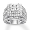 Thumbnail Image 1 of Previously Owned Diamond Engagement Ring 4 ct tw Princess/Round 14K White Gold
