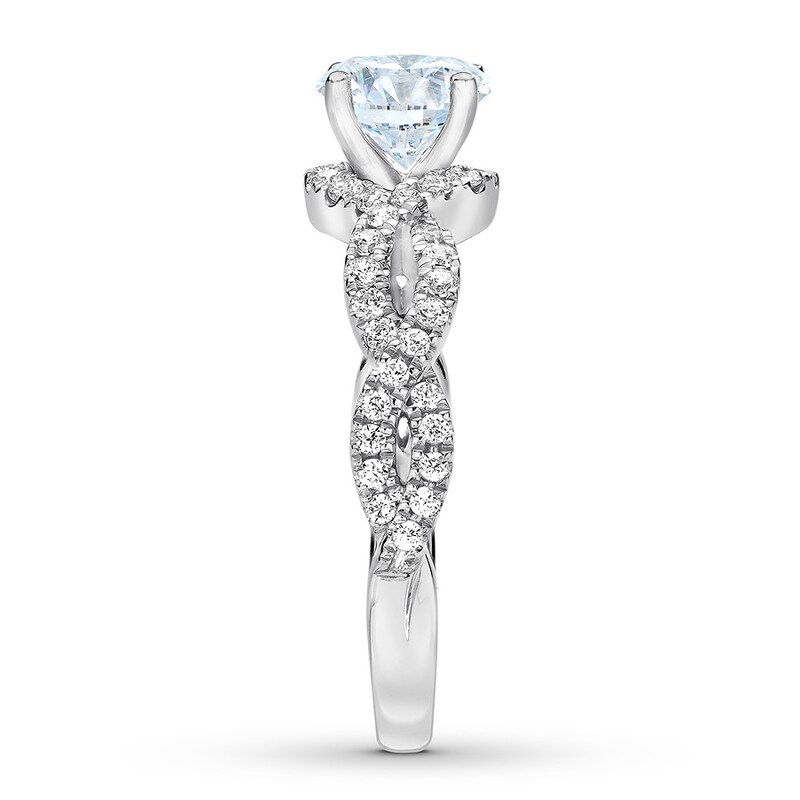 Main Image 3 of Previously Owned THE LEO First Light Diamond Engagement Ring 1-1/3 ct tw 14K White Gold