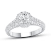 Thumbnail Image 1 of Previously Owned Certified Diamond Engagement Ring 1-1/5 ct tw 14K White Gold Size 7