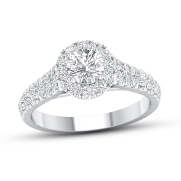 Previously Owned Certified Diamond Engagement Ring 1-1/5 ct tw 14K White Gold Size 7