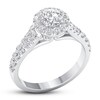 Thumbnail Image 4 of Previously Owned Certified Diamond Engagement Ring 1-1/5 ct tw 14K White Gold Size 7