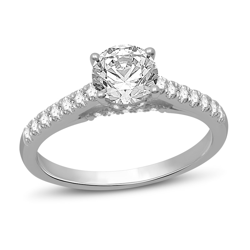 Main Image 1 of Previously Owned Diamond Engagement Ring 1-1/4 ct tw Round-Cut 14K White Gold