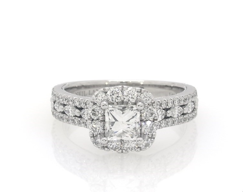 Main Image 1 of Previously Owned Neil Lane Premiere Princess-Cut Diamond Engagement Ring 1-5/8 ct tw 14K White Gold