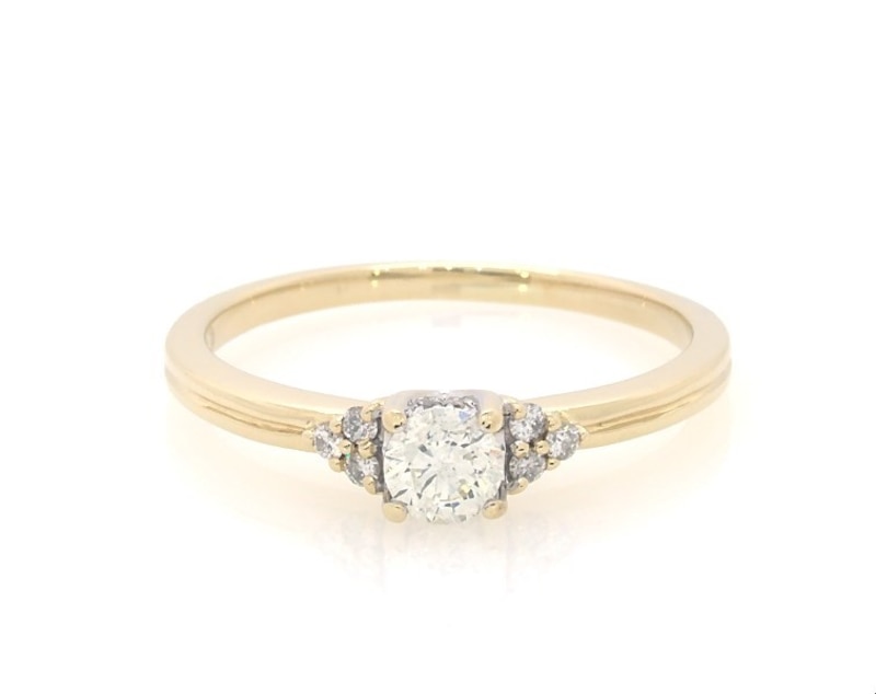 Main Image 1 of Previously Owned Diamond Engagement Ring 3/8 ct tw Round-cut 14K Yellow Gold
