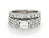 Thumbnail Image 1 of Previously Owned Princess-Cut Diamond Bridal Set 2-1/4 ct tw 14K White Gold Size 7