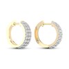 Thumbnail Image 2 of Previously Owned Men's Diamond Huggie Hoop Earrings 1/3 ct tw Round-cut 10K Yellow Gold
