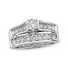 Thumbnail Image 1 of Previously Owned Round-Cut Diamond Bridal Set 1-1/2 ct tw 14K White Gold Size 5