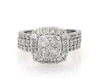 Thumbnail Image 1 of Previously Owned Multi-Diamond Center Cushion Halo Bridal Set 2 ct tw 14K White Gold Size 7.25