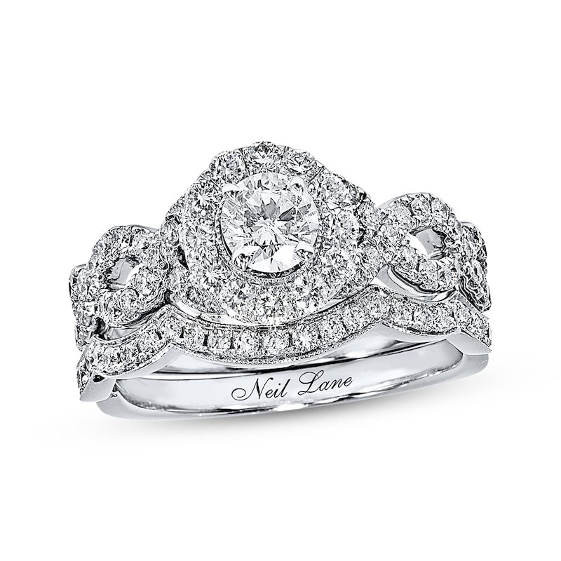 Main Image 1 of Previously Owned Neil Lane Bridal Set 1-1/6 ct tw Diamonds 14K White Gold Size 5