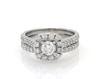 Thumbnail Image 1 of Previously Owned Neil Lane Round-Cut Diamond Halo Bridal Set 1-3/8 ct tw 14K White Gold Size 7