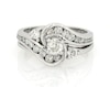 Thumbnail Image 1 of Previously Owned Round-Cut Bypass Diamond Bridal Set 1 ct tw 14K White Gold Size 7.5