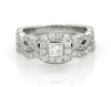 Thumbnail Image 1 of Previously Owned Neil Lane Princess-Cut Diamond Halo Bridal Set 7/8 ct tw 14K White Gold Size 5.5